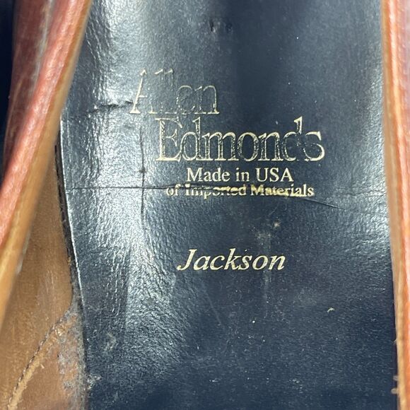 Allen Edmonds Jackson Dress Shoes Mens Size 9.5 Made In USA Brown Leather main image 8